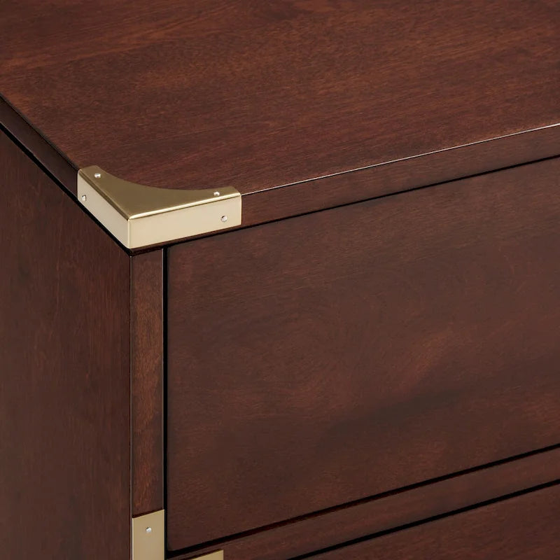 Commode 6 tiroirs à accents dorés Kedric par Bold