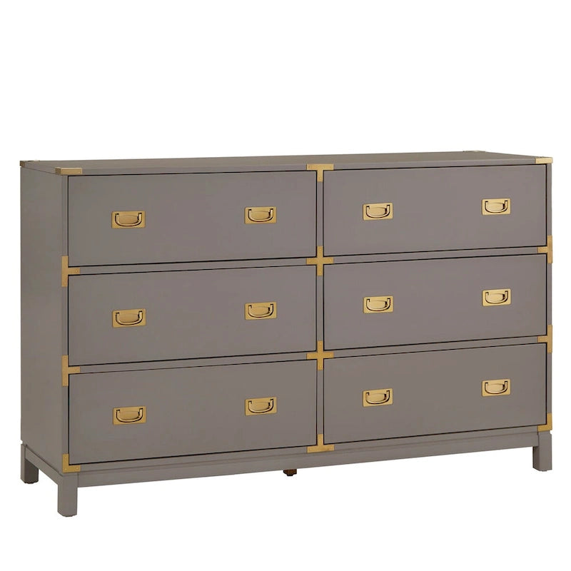 Commode 6 tiroirs à accents dorés Kedric par Bold