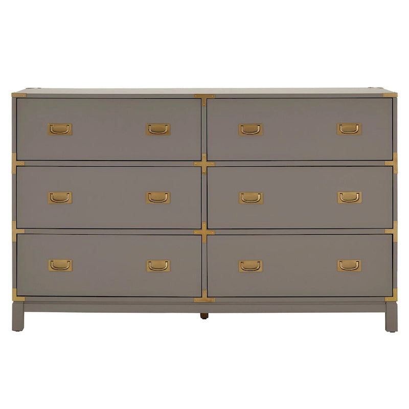 Commode 6 tiroirs à accents dorés Kedric par Bold