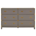 Commode 6 tiroirs à accents dorés Kedric par Bold