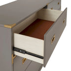 Commode 6 tiroirs à accents dorés Kedric par Bold