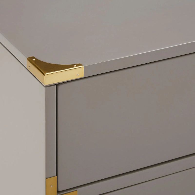 Commode 6 tiroirs à accents dorés Kedric par Bold