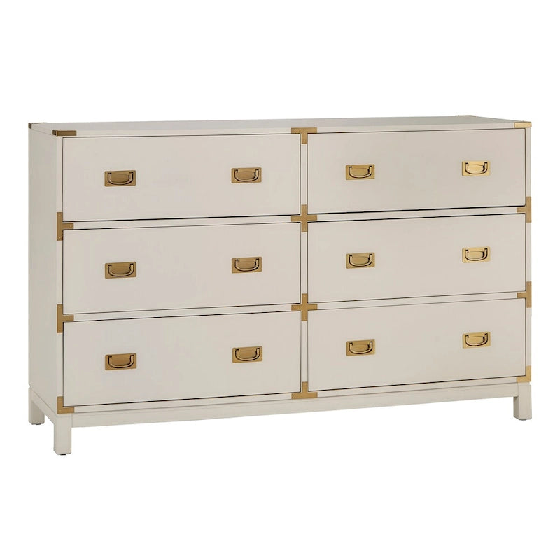 Commode 6 tiroirs à accents dorés Kedric par Bold