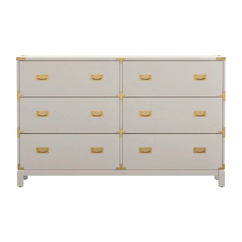 Commode 6 tiroirs à accents dorés Kedric par Bold