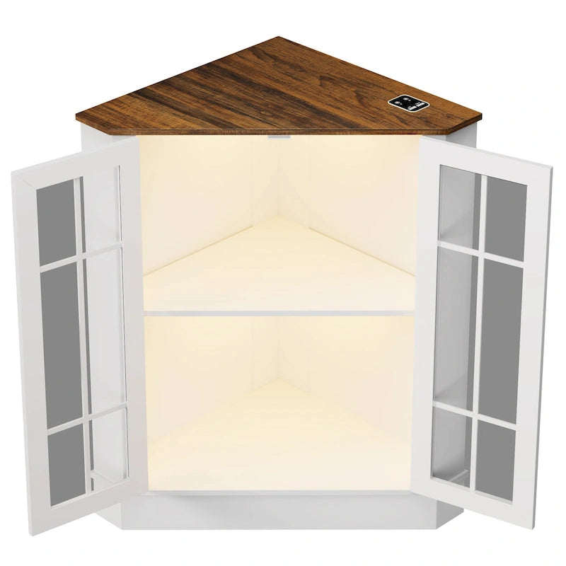 Meuble d'angle de rangement large de 20 po - S/O