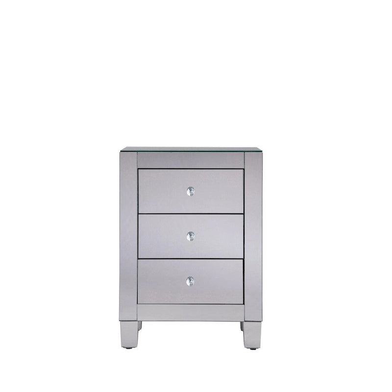   Contempo Clear Mirror 3 Drawer Cabinet