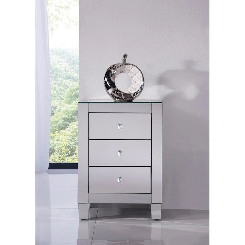 Meuble à 3 tiroirs Contempo Clear Mirror