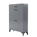 Meuble à chaussures pour entrée, organiseur autoportant avec 2 tiroirs basculants, rangement à chaussures caché pour couloir/penderie