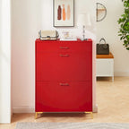 Meuble à chaussures pour entrée, organiseur autoportant avec 2 tiroirs basculants, rangement à chaussures caché pour couloir/penderie