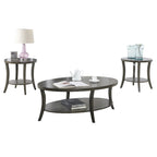 Lot de 3 tables basses avec étagère