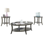 Lot de 3 tables basses avec étagère