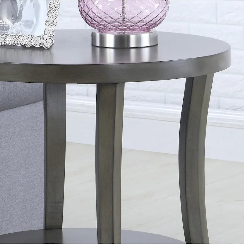 Lot de 3 tables basses avec étagère