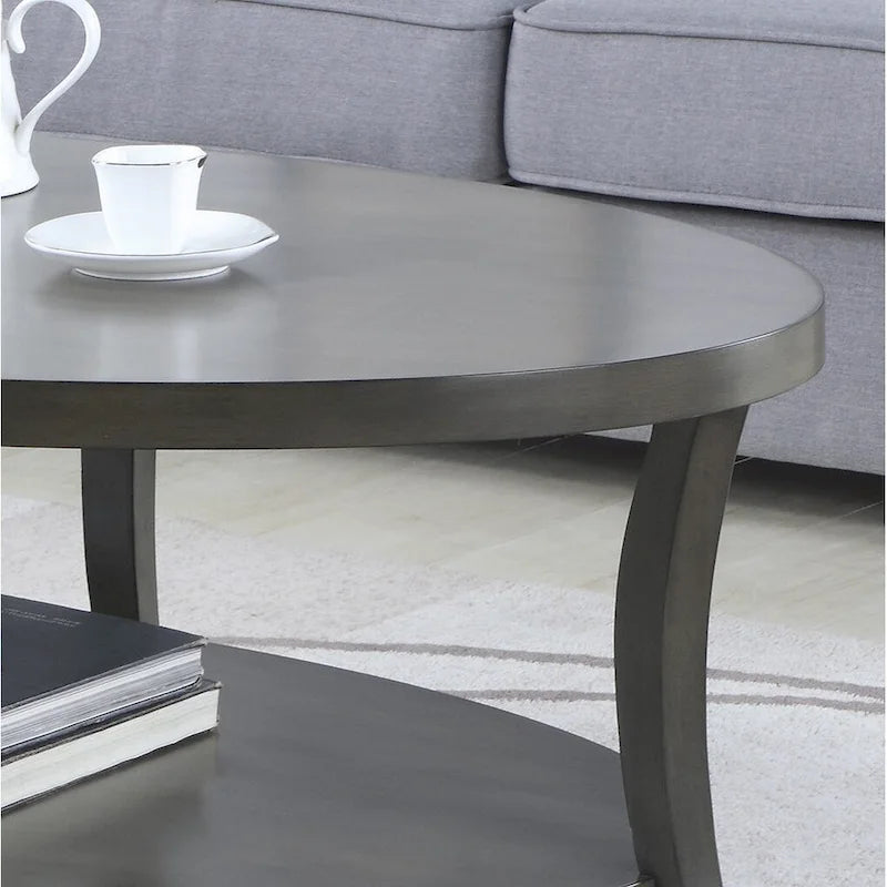 Lot de 3 tables basses avec étagère