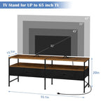 Meuble TV banc avec tiroirs de rangement