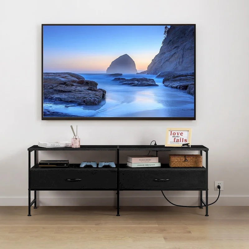 Meuble TV banc avec tiroirs de rangement