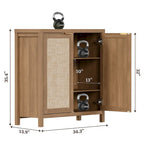 Bahut en rotin, lot de 2 avec 2 portes - S.O.