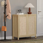 Bahut en rotin, lot de 2 avec 2 portes - S.O.