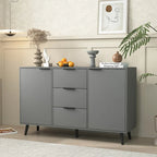 Bahut de buffet avec rangement, meuble de bar à café en bois, 3 tiroirs et 2 portes, armoire de buffet